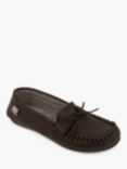 totes Distressed Moccasin Slippers, Brown