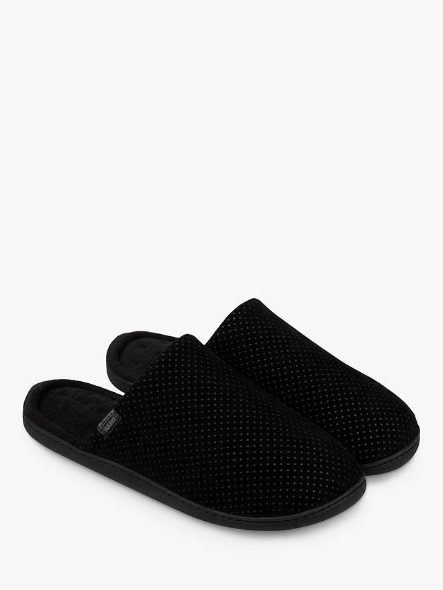 totes Airtex Suedette Mule Slippers, Black