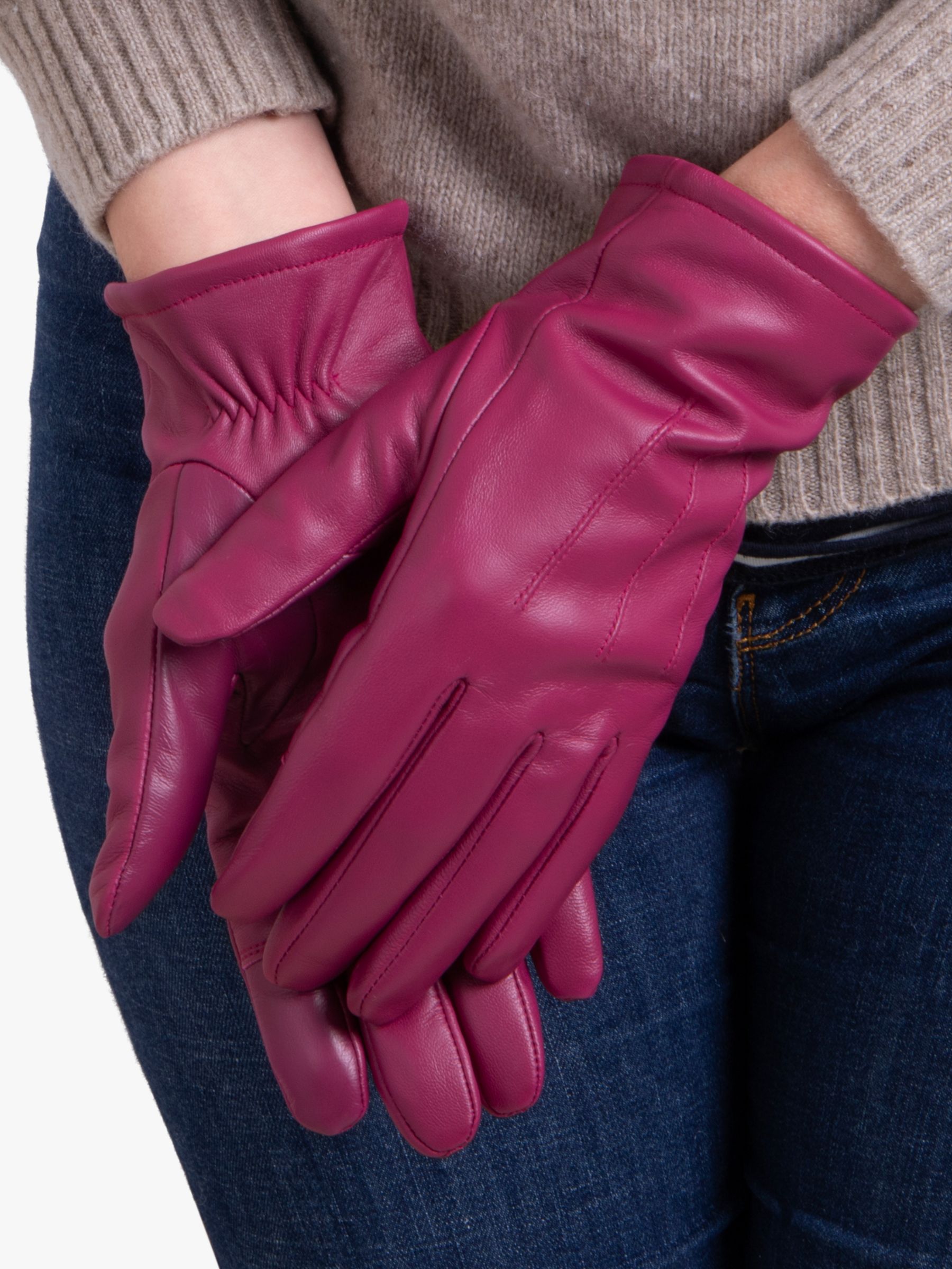 Buy totes Three Point Leather Gloves Online at johnlewis.com