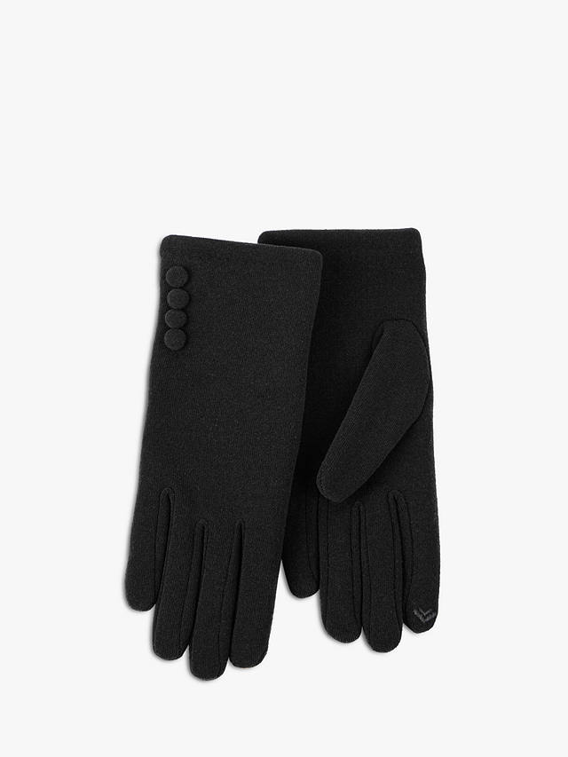 totes Thermal Smartouch Button Detail Gloves, Black