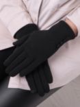 totes Thermal Smartouch Button Detail Gloves, Black