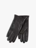 totes Leather Cashmere Lined One Point Premium Leather Gloves, Black