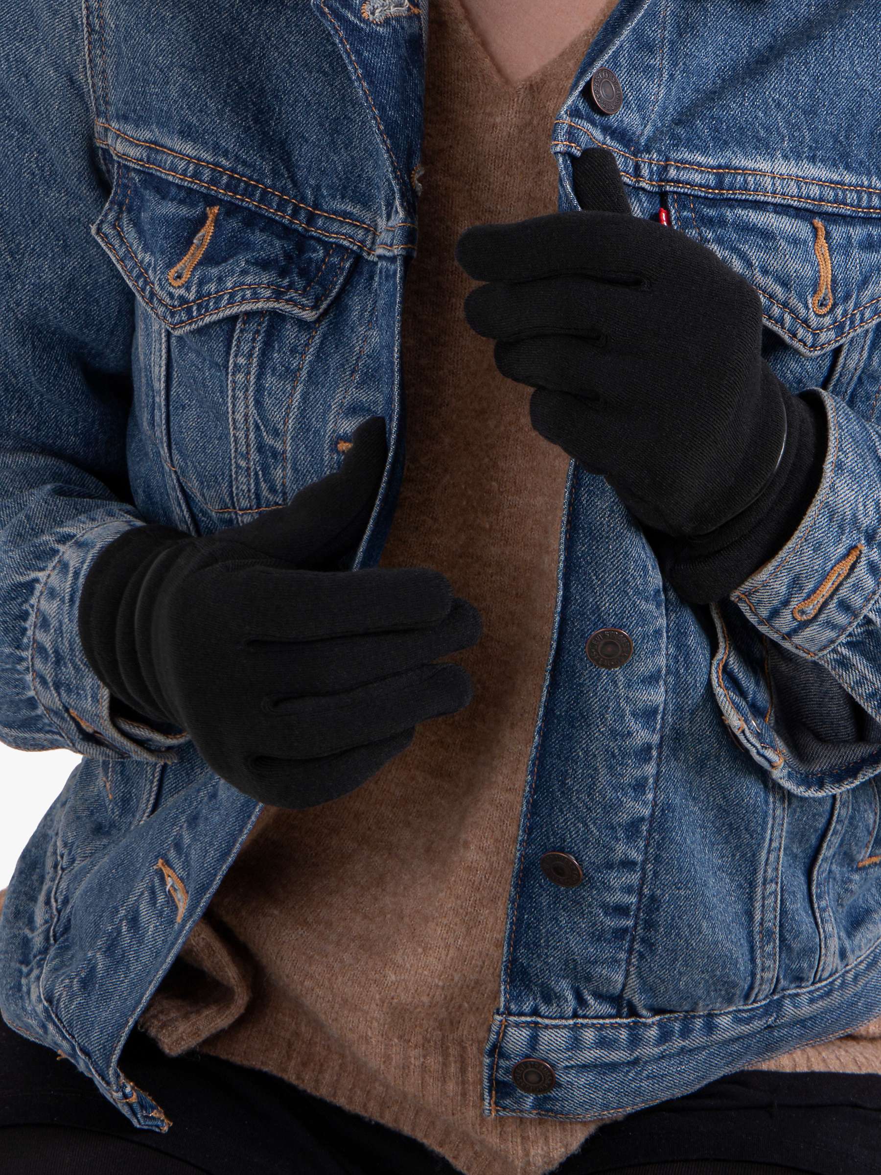 Buy totes Thermal Smartouch Piping Detail Gloves Online at johnlewis.com