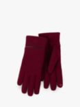 totes Thermal Smartouch Piping Detail Gloves, Burgundy