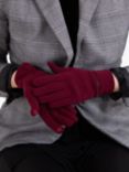 totes Thermal Smartouch Piping Detail Gloves, Burgundy