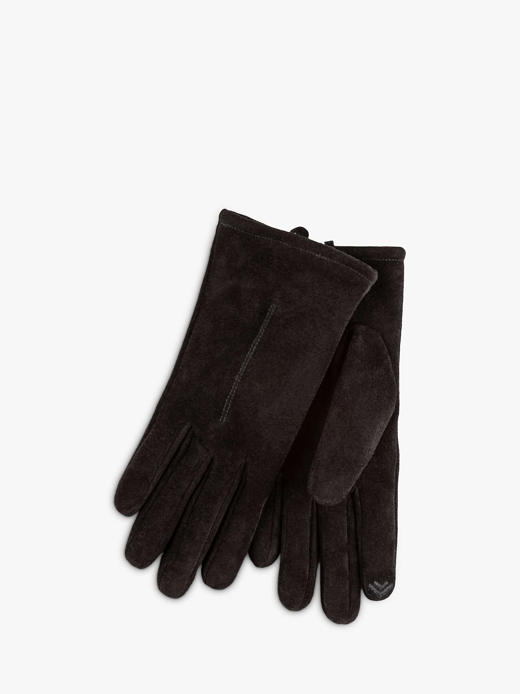 Buy totes Isotoner One Point Suede Gloves, Black Online at johnlewis.com