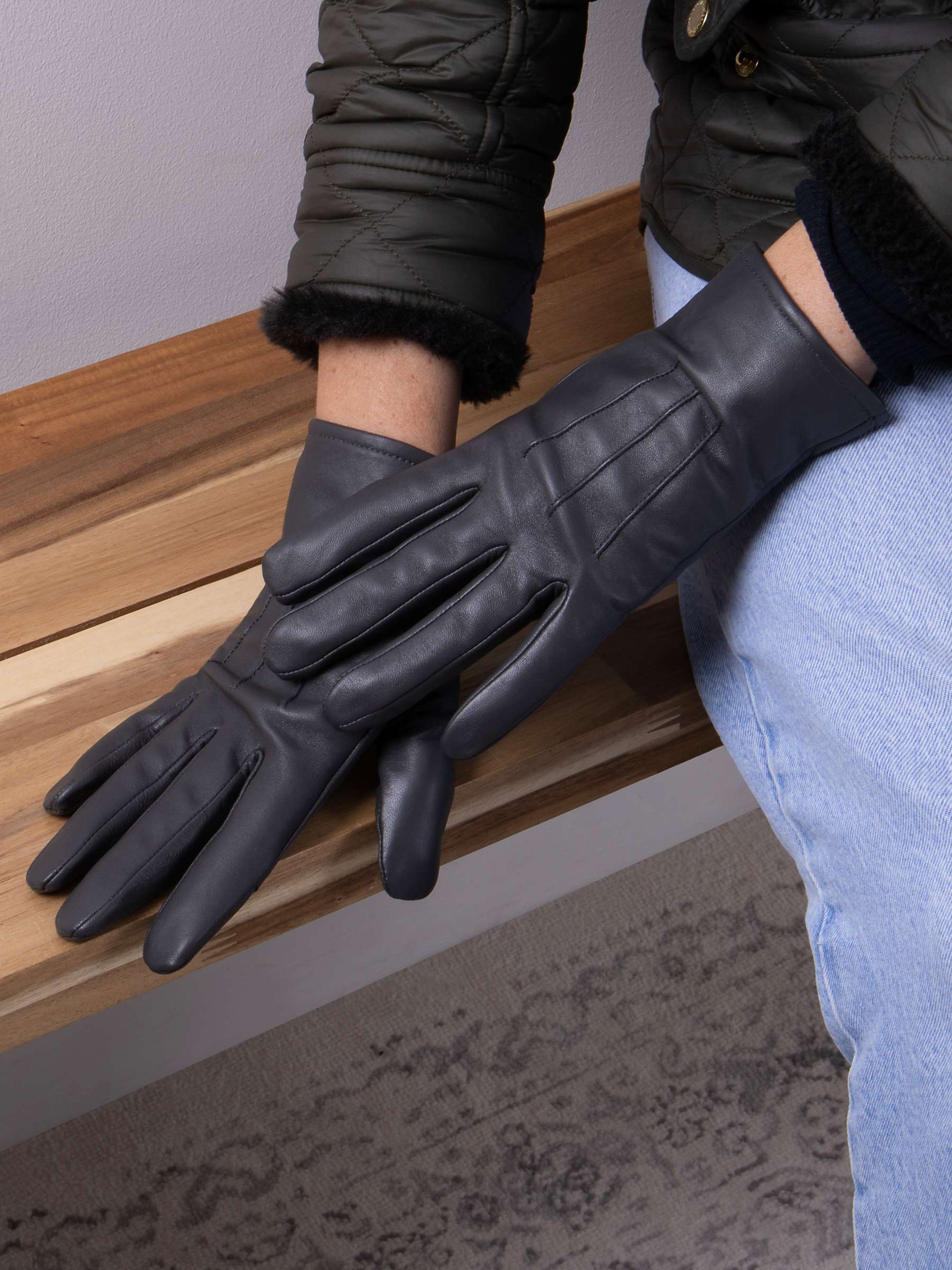Buy totes 3 Point Leather Smartouch Gloves Online at johnlewis.com