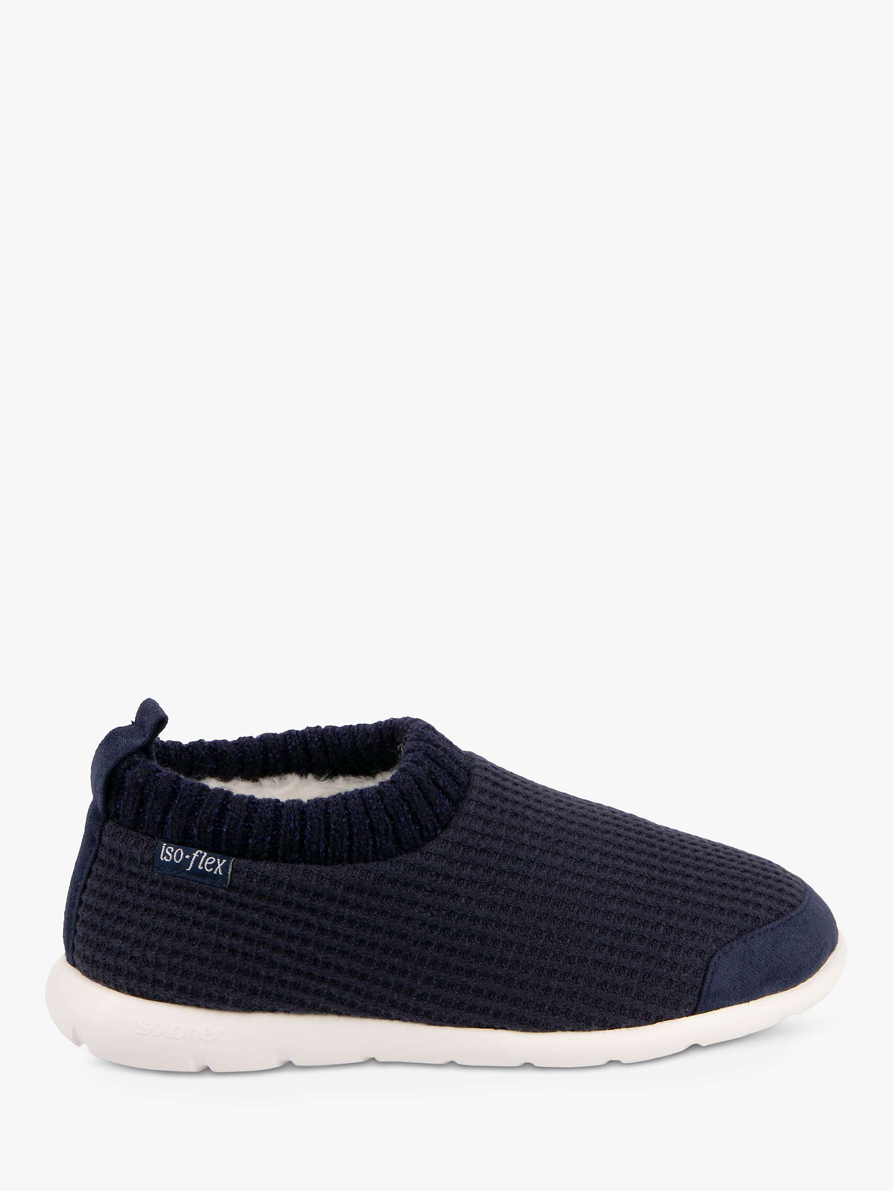 Buy totes Iso Flex Waffle Bootie Slippers, Navy Online at johnlewis.com