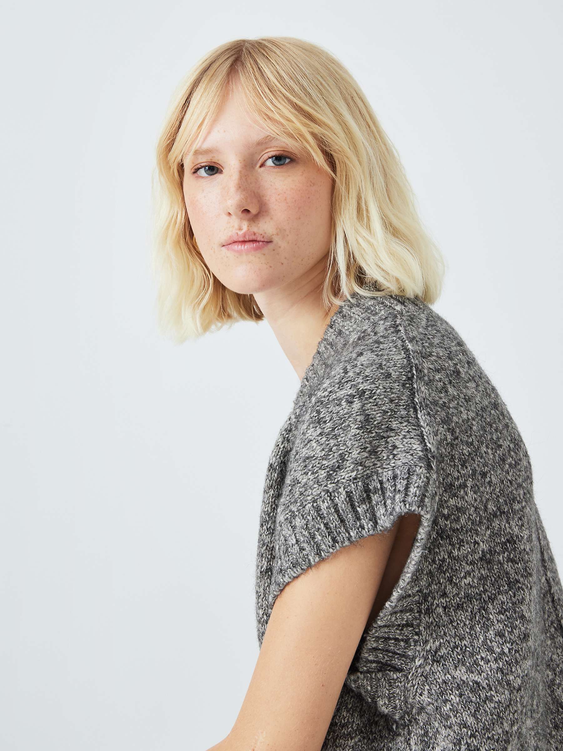 AND/OR Ophelia Knit Tank Top, Grey Marl at John Lewis & Partners