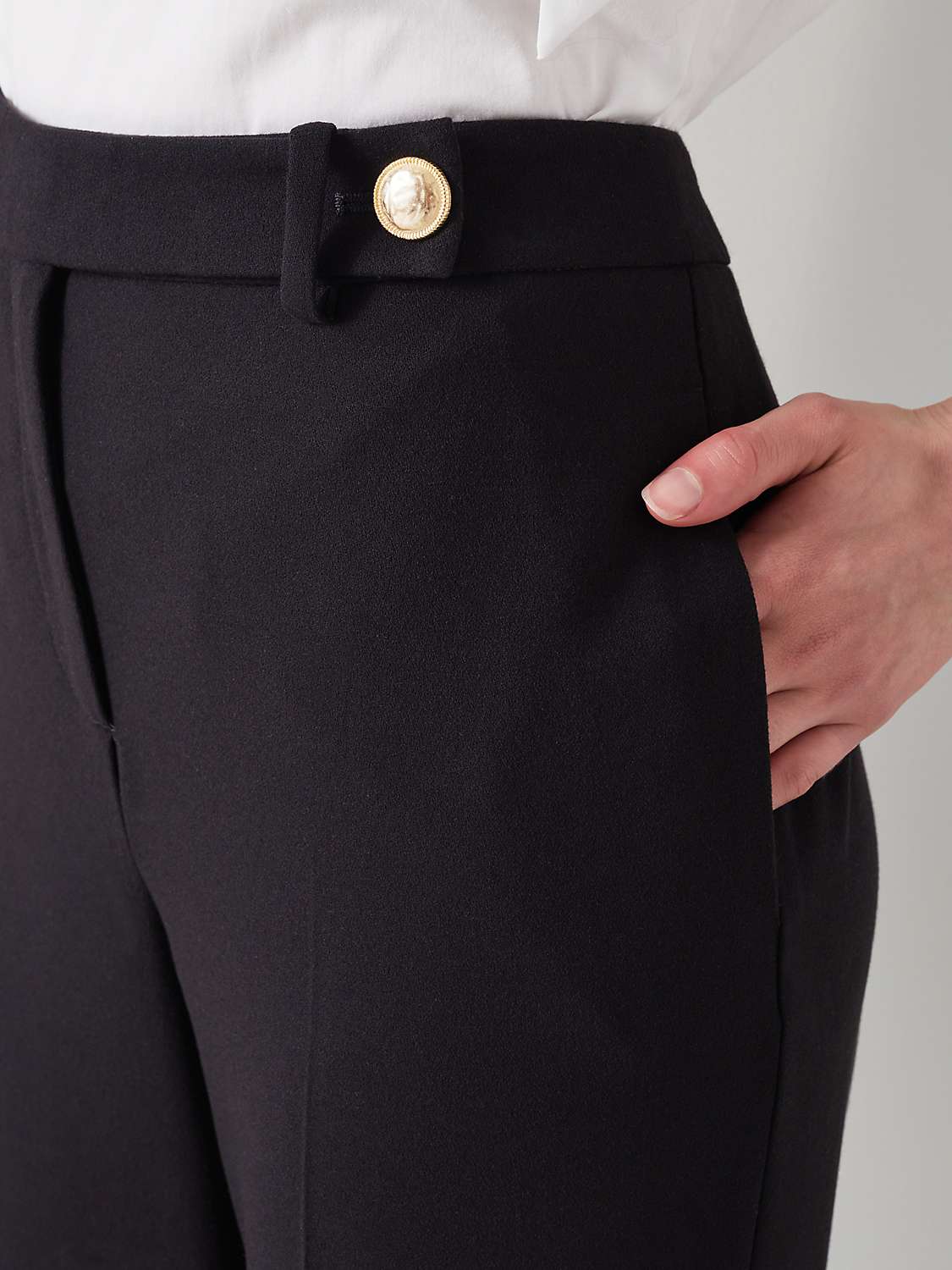 Buy L.K.Bennett Bibi Tailored Trousers, Black Online at johnlewis.com