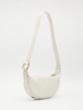 HUSH Rory Crescent Leather Crossbody Bag, Bone