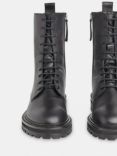 Whistles Piper Leather Lace Up Boots, Black
