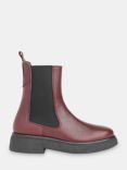 Whistles Aelin Leather Chelsea Boots, Burgundy