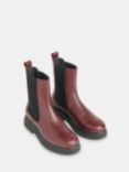 Whistles Aelin Leather Chelsea Boots, Burgundy