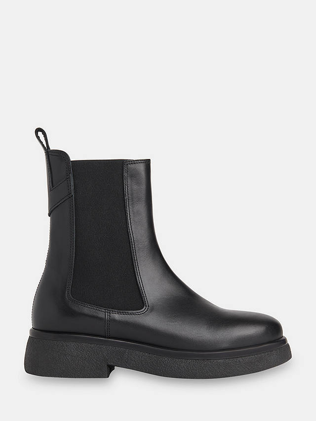 Whistles Aelin Leather Chelsea Boots, Black