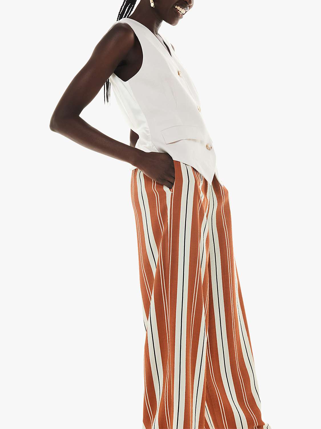 Buy Whistles Bridget Maxi Stripe Trousers, Multi Online at johnlewis.com