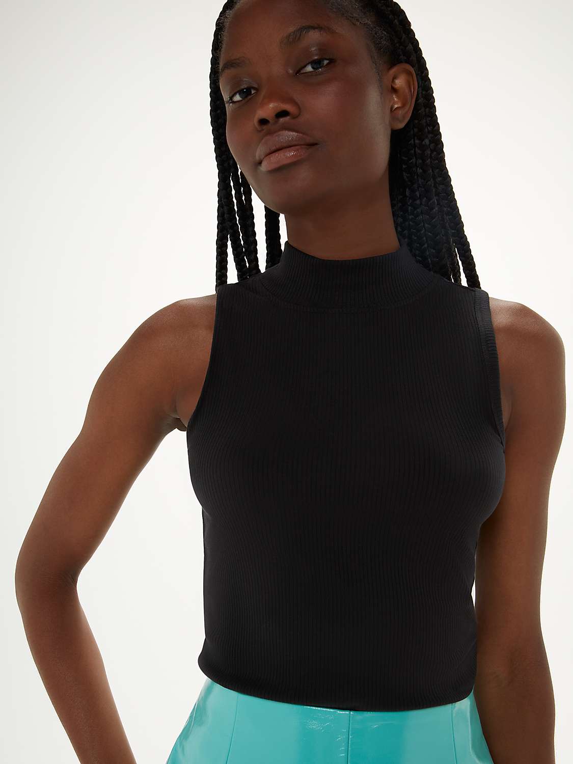 Buy Whistles Ecovero Keyhole Cut Out Top, Black Online at johnlewis.com