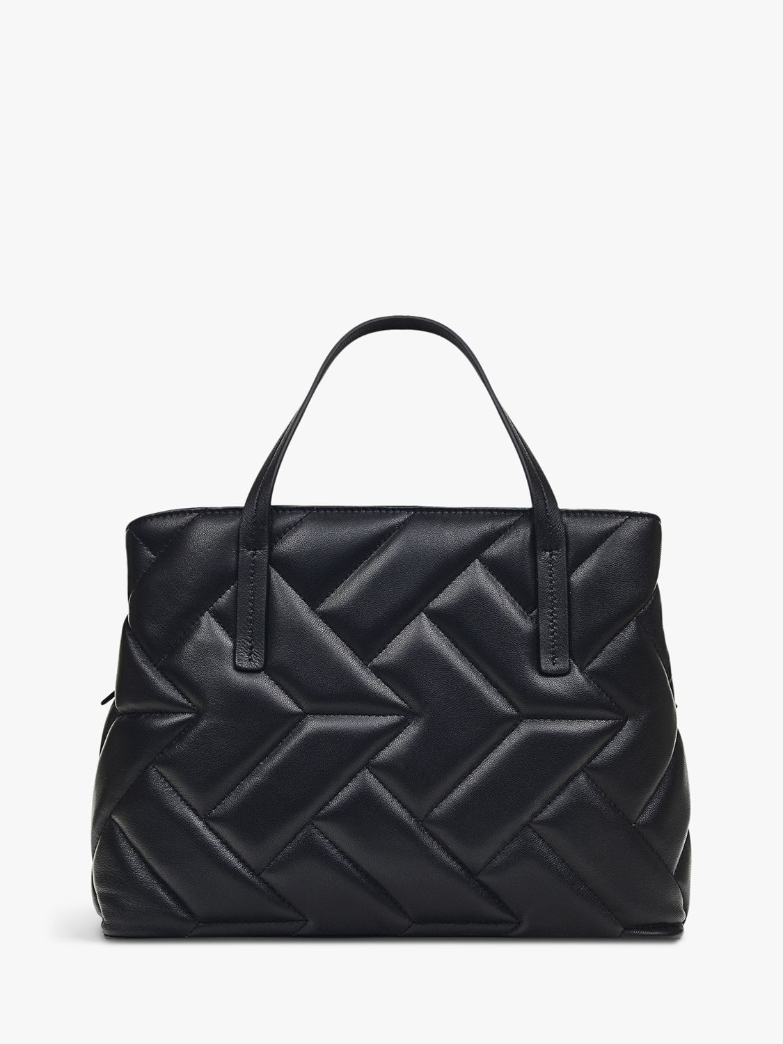 Radley Dukes Place Quilted Leather Medium Ziptop Grab Bag, Black, One Size