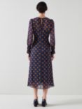 L.K.Bennett Wren Floral Midi Dress, Navy/Multi, Navy/Multi