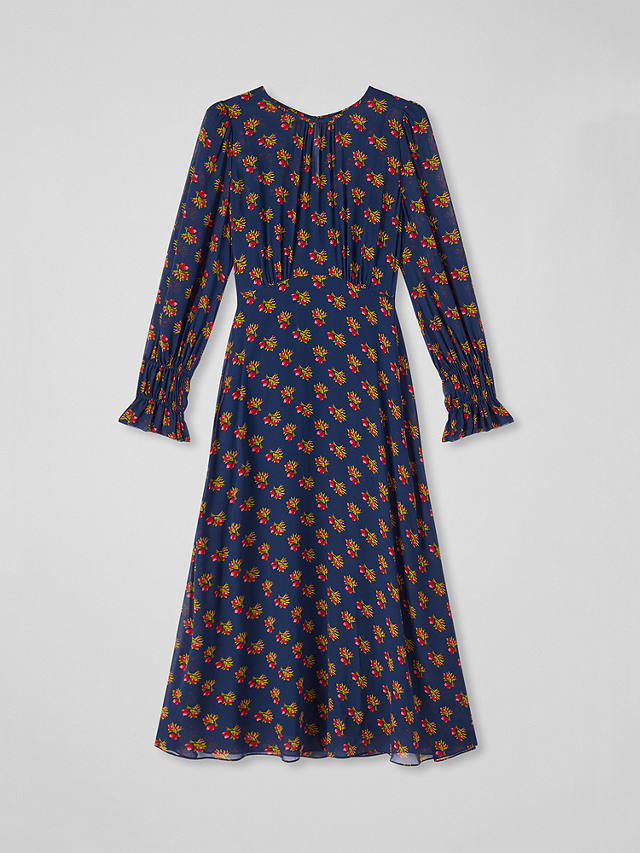L.K.Bennett Wren Floral Midi Dress, Navy/Multi