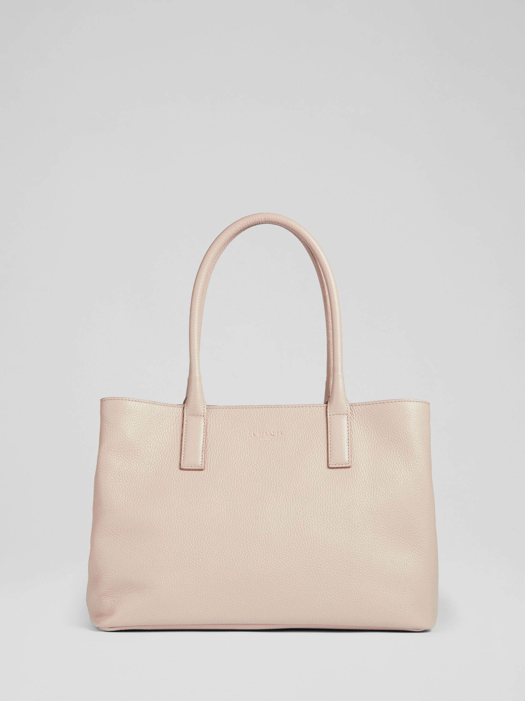 L.K.Bennett Lilian Leather Tote Bag, Taupe at John Lewis & Partners