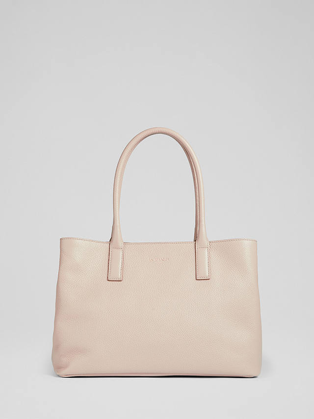 L.K.Bennett Lilian Leather Tote Bag, Taupe