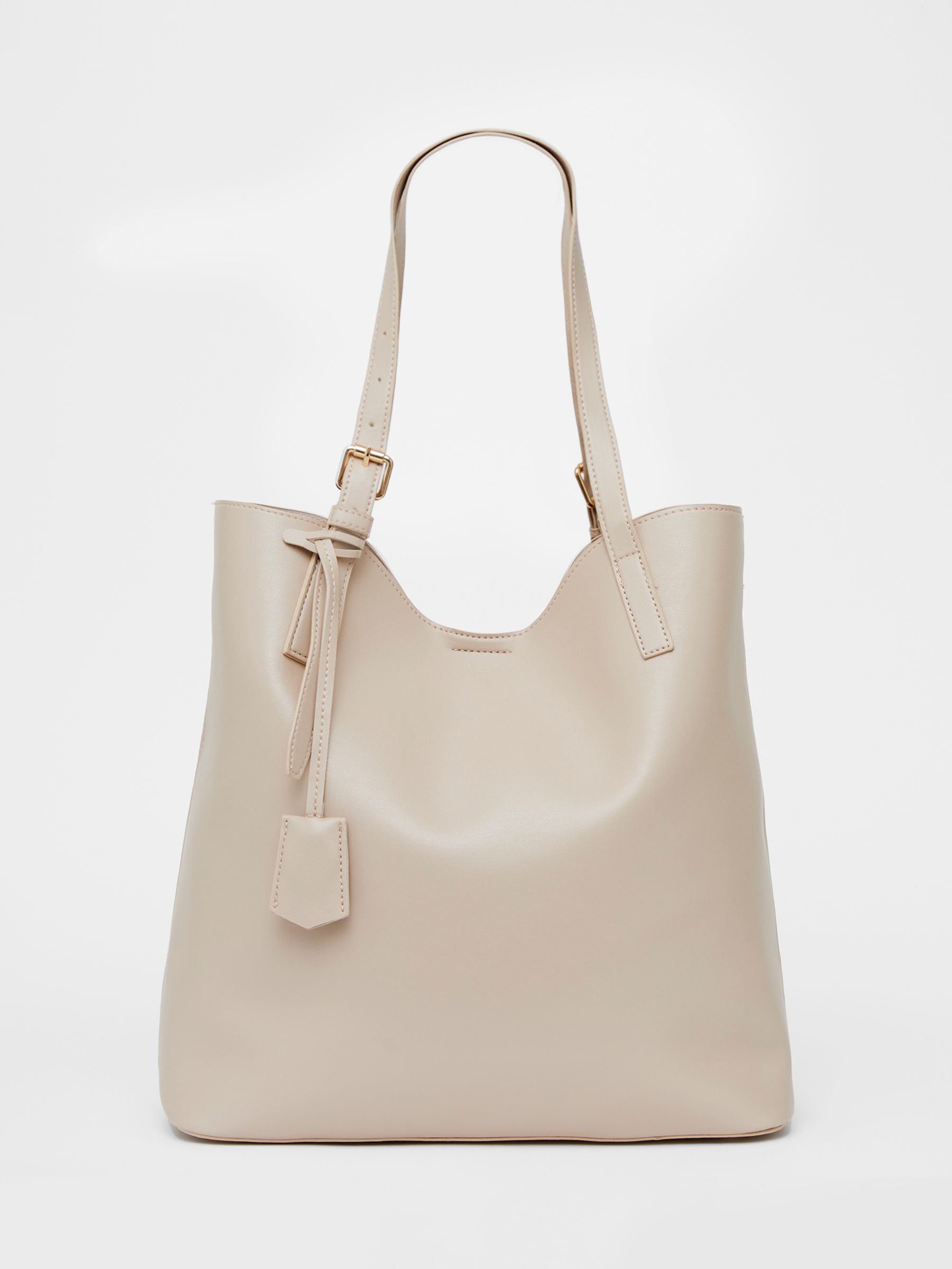 Buy French Connection Wave Tote Bag with Large Purse Pouch, Natural Online at johnlewis.com