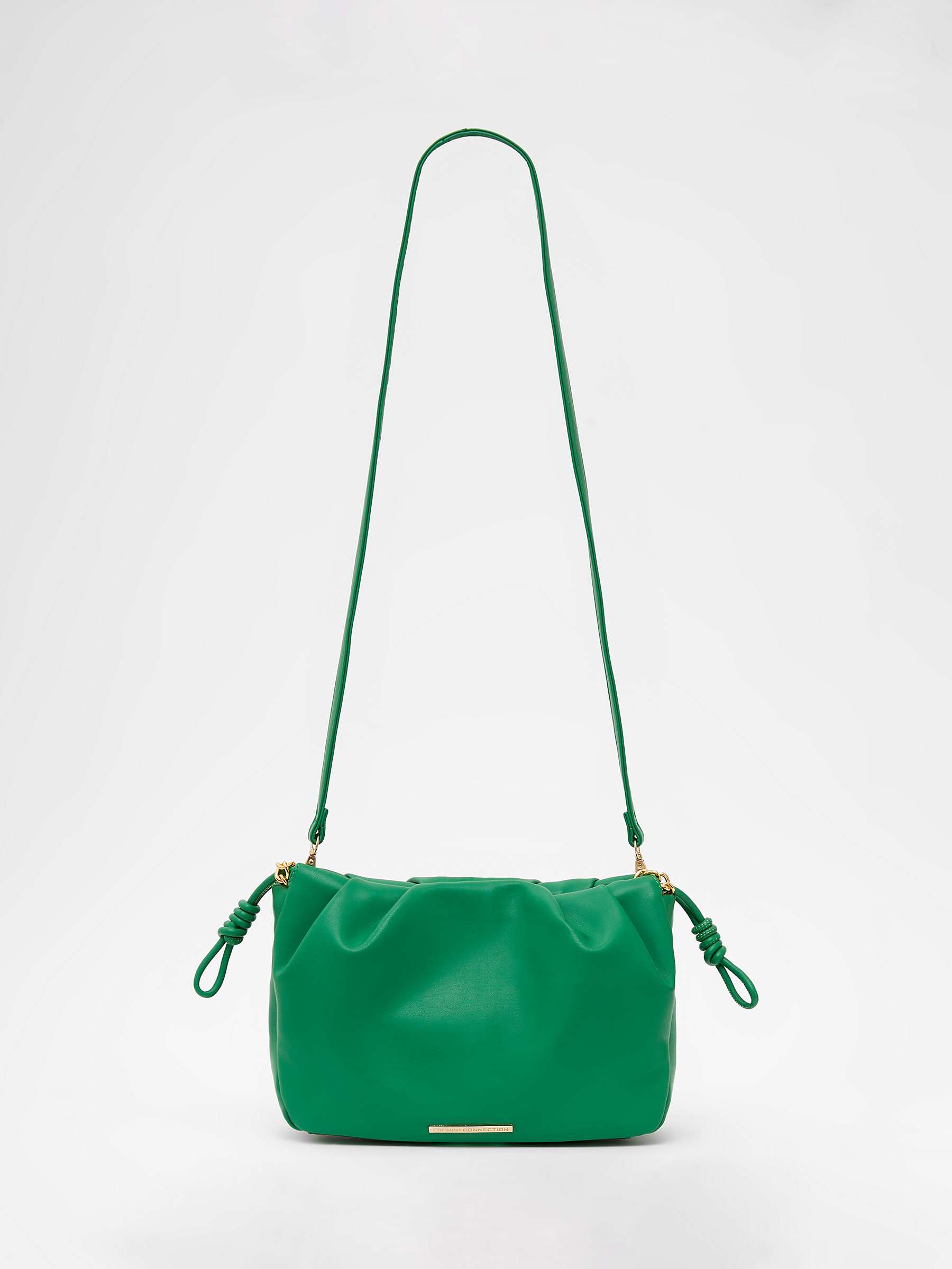 French Connection Chain Strap Pouch Bag, Green at John Lewis & Partners