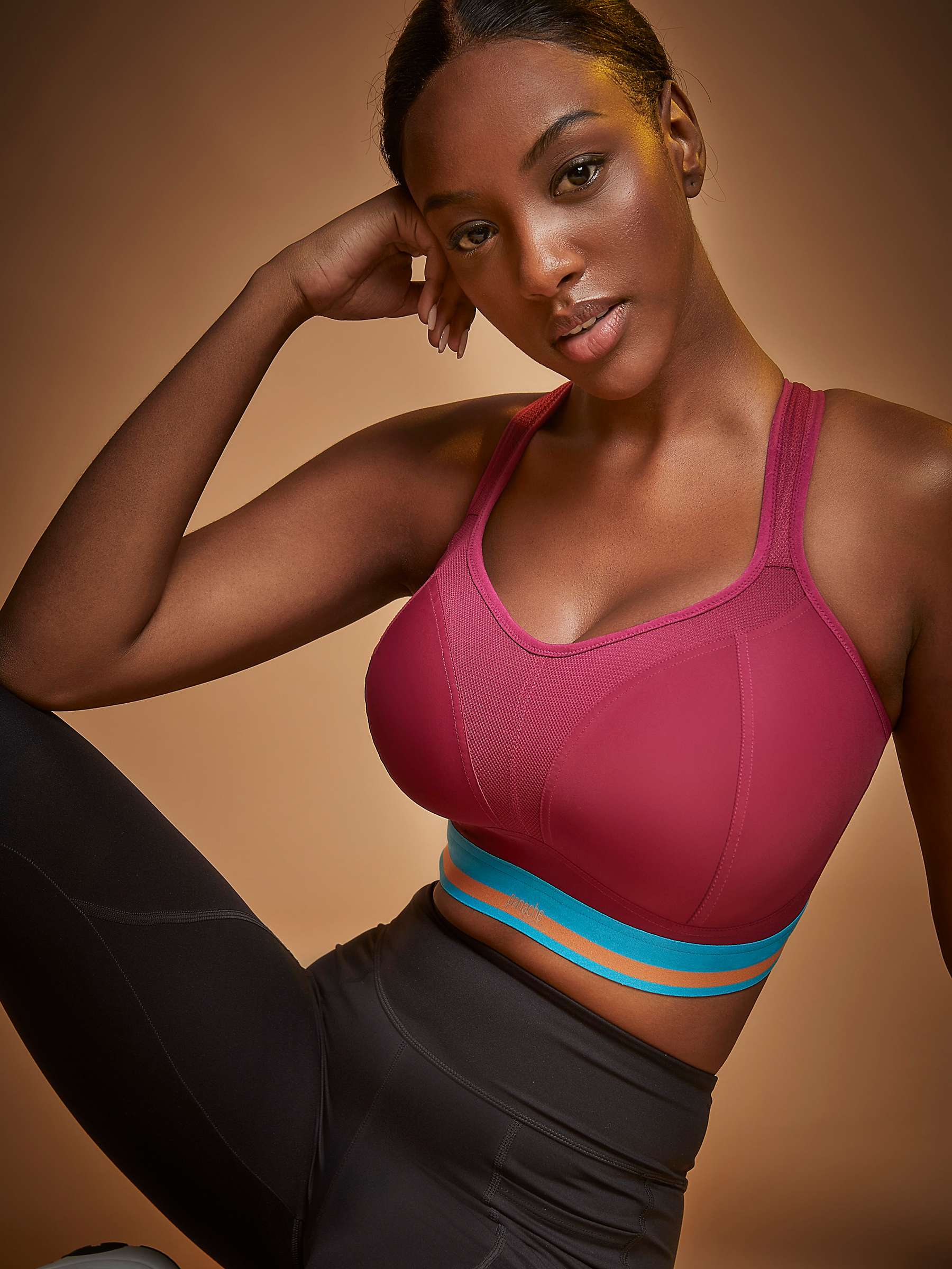 Buy Panache Non Wired Sports Bra, Cranberry Online at johnlewis.com