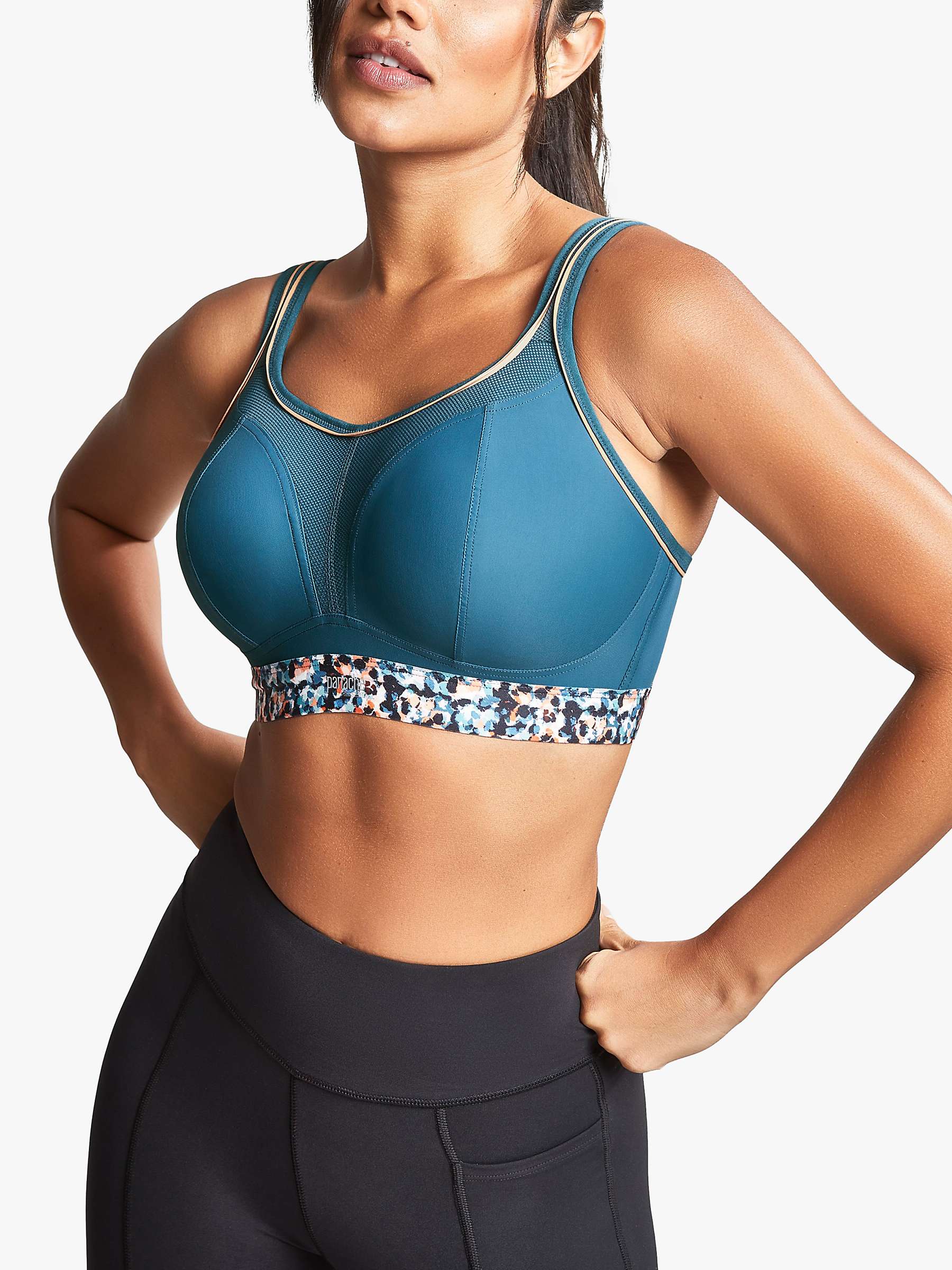 Buy Panache Abstract Animal Print Non Wired Sports Bra, Blue/Multi Online at johnlewis.com