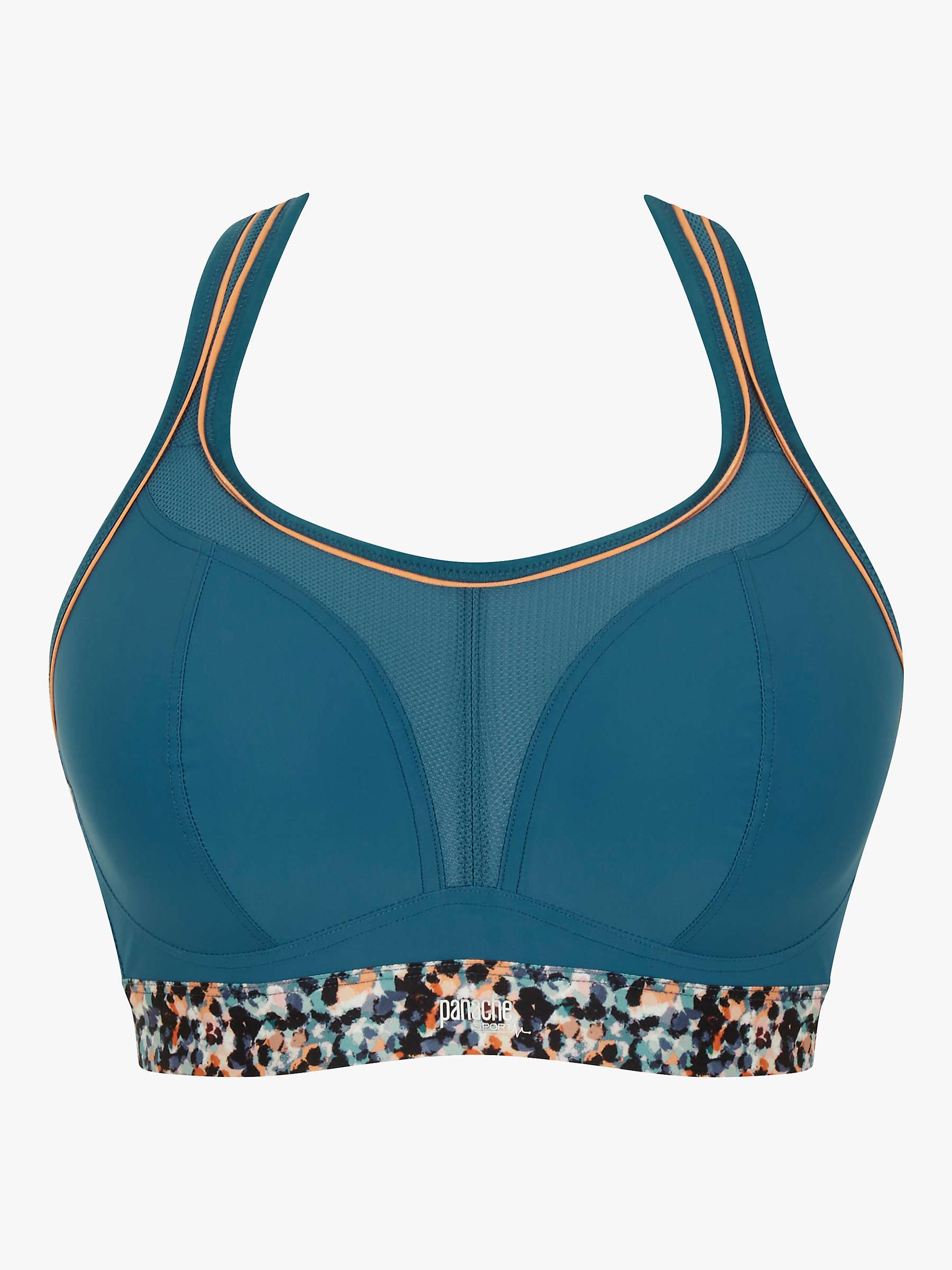 Buy Panache Abstract Animal Print Non Wired Sports Bra, Blue/Multi Online at johnlewis.com