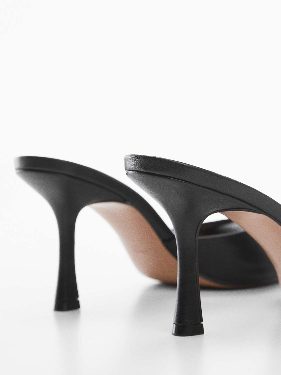 Buy Mango Pepy Pointed Heeled Sandals, Black Online at johnlewis.com