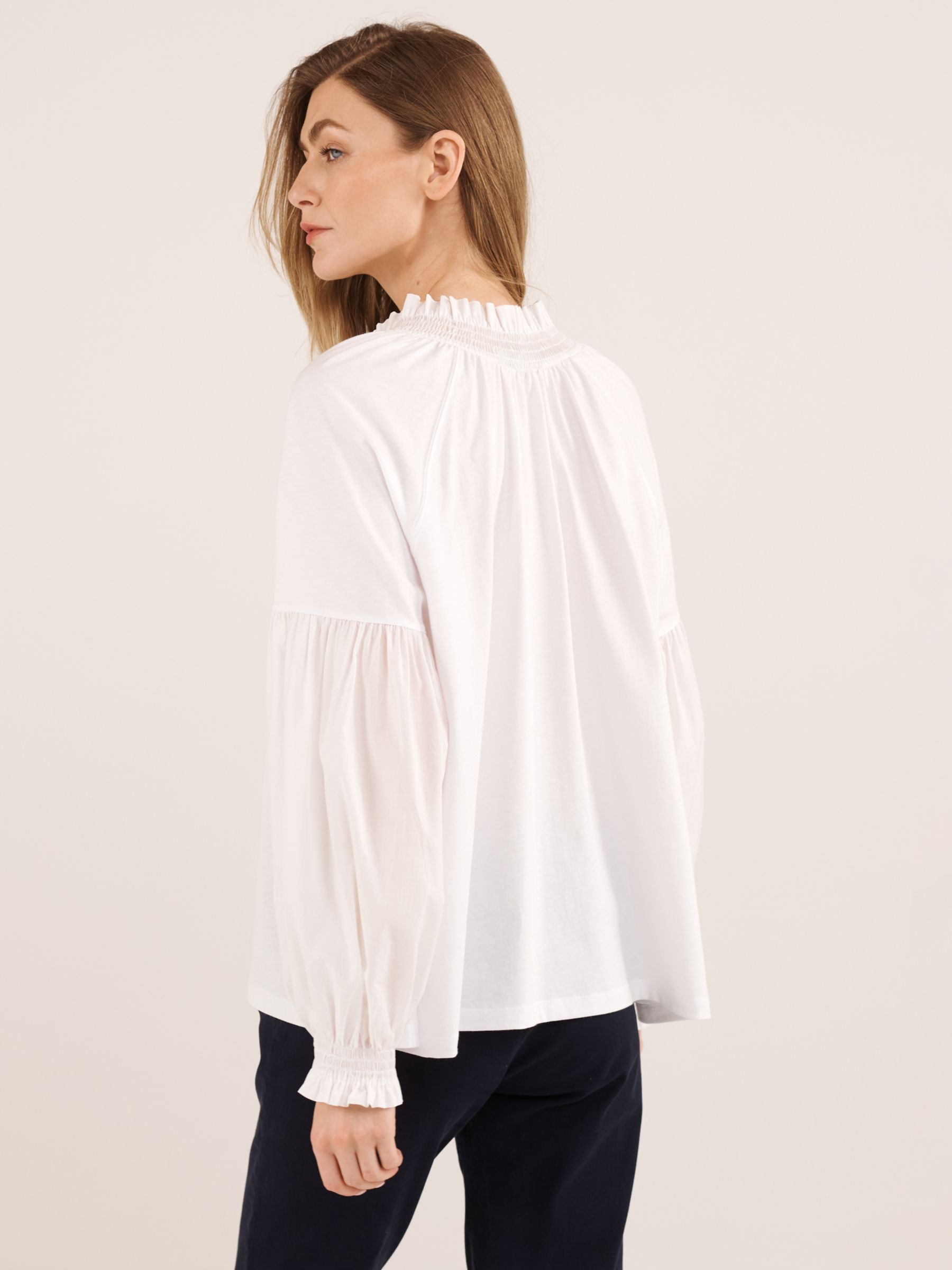 NRBY Esther Cotton Oversized Shirt, White at John Lewis & Partners