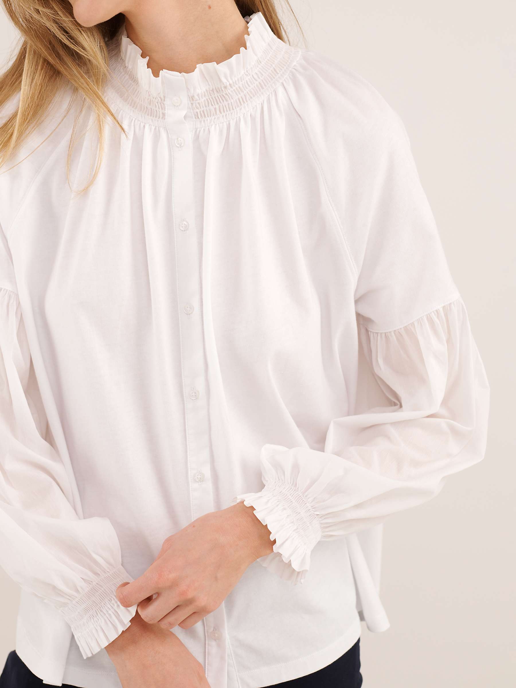 NRBY Esther Cotton Oversized Shirt, White at John Lewis & Partners