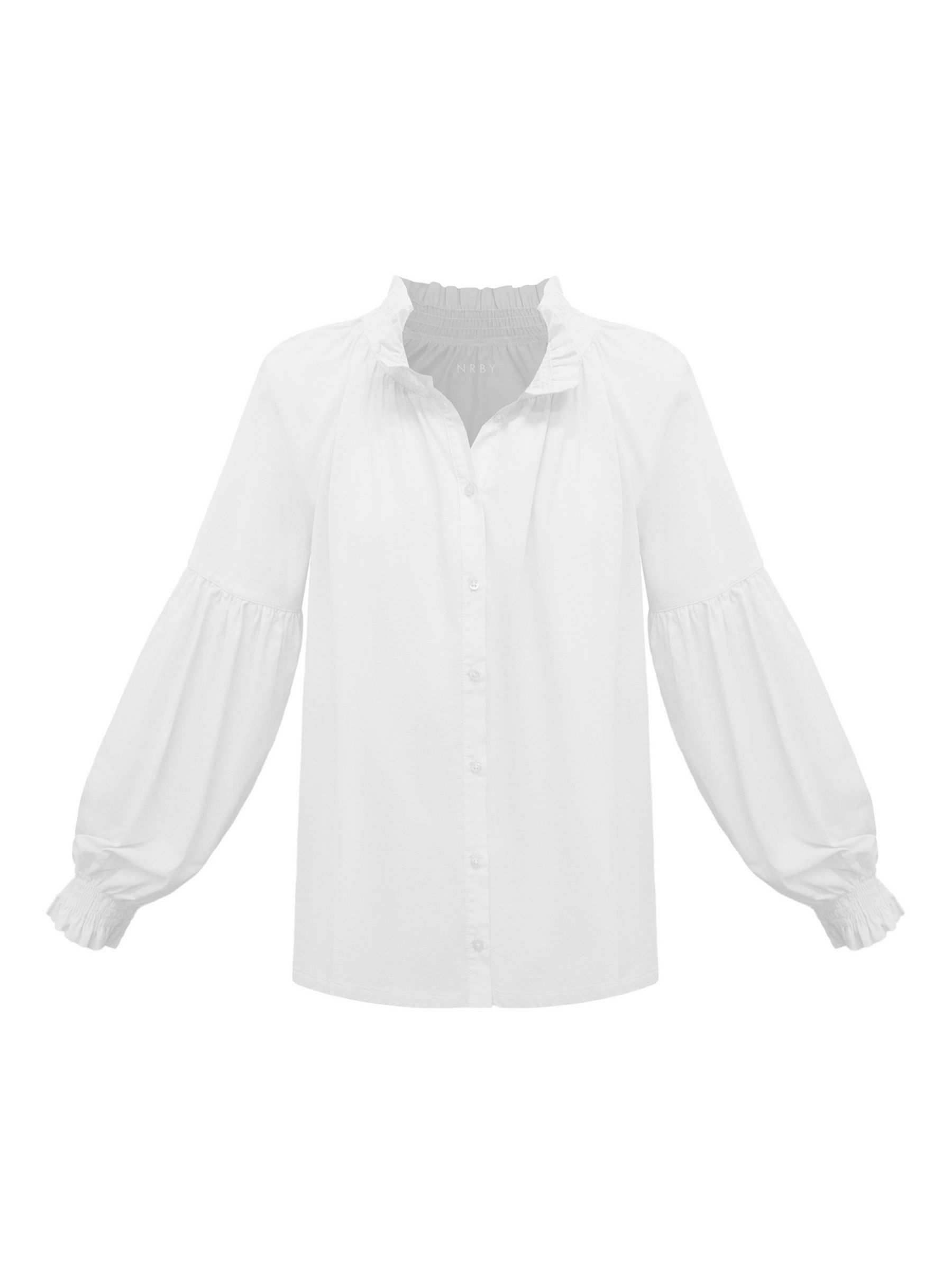 NRBY Esther Cotton Oversized Shirt, White, M