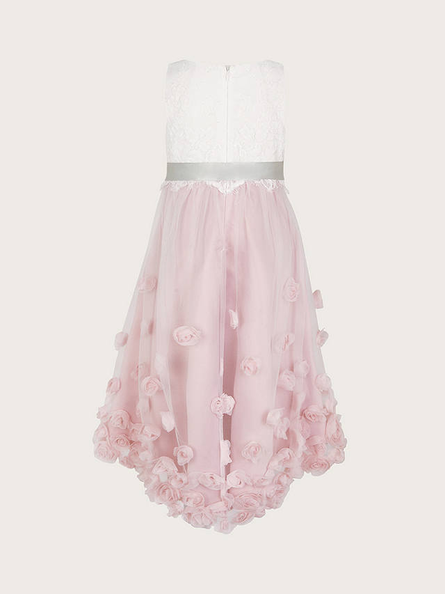 Monsoon Kids' Ianthe 3D Flower Party Dress, Pink