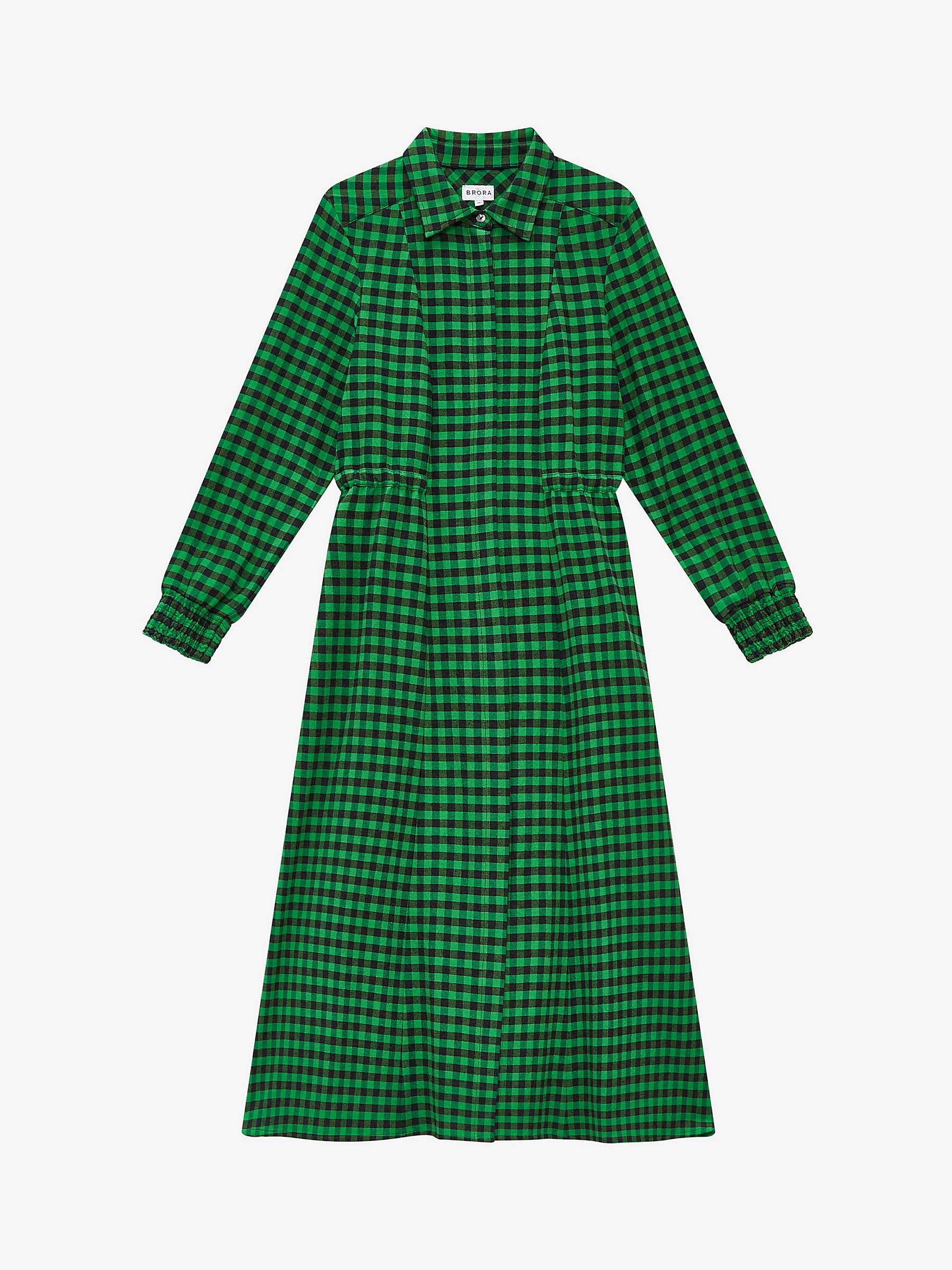 Buy Brora Gingham Shirt Dress, Apple & Carbon Online at johnlewis.com