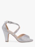 Paradox London Kesha Shimmer Block Heel Sandals