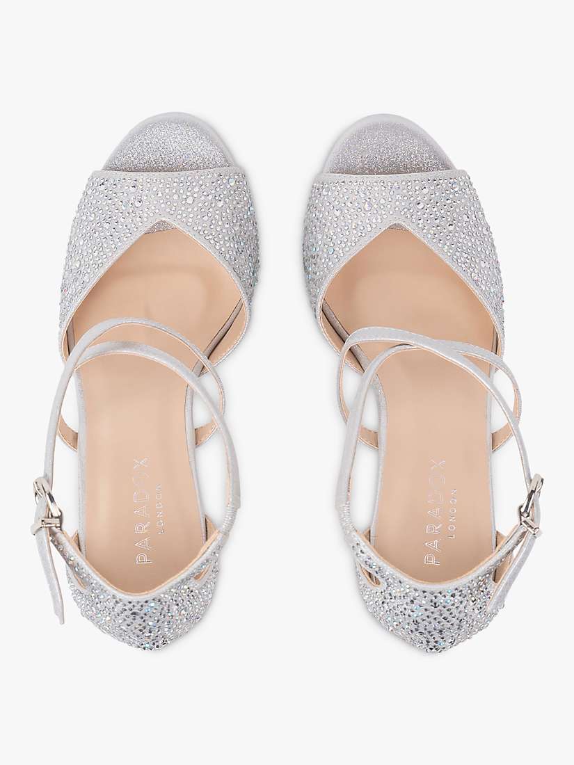 Buy Paradox London Kesha Shimmer Block Heel Sandals Online at johnlewis.com