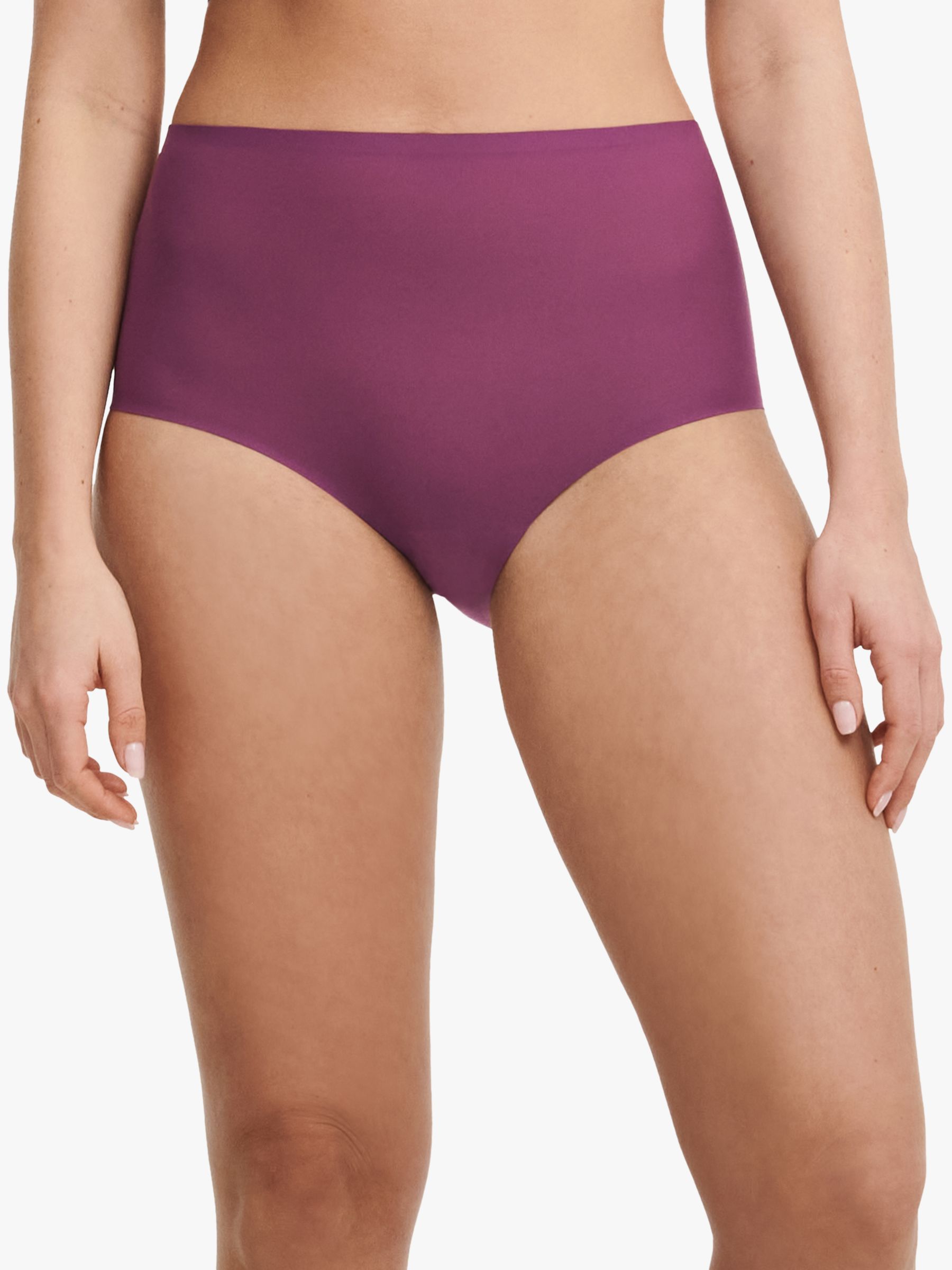 Chantelle Soft Stretch High Waisted Knickers, Tannin Purple, One Size