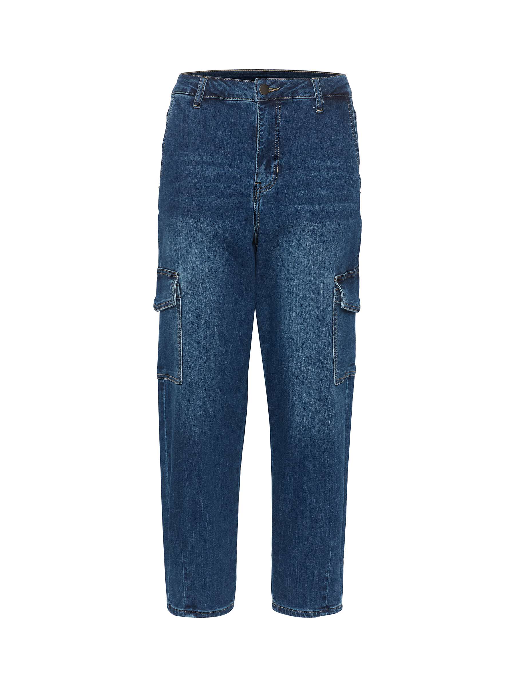 Buy KAFFE Sinem Crop Jeans, Medium Blue Denim Online at johnlewis.com