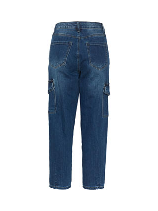 KAFFE Sinem Crop Jeans, Medium Blue Denim