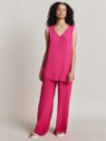 Ghost Camila Plain Tunic Top, Bright Pink