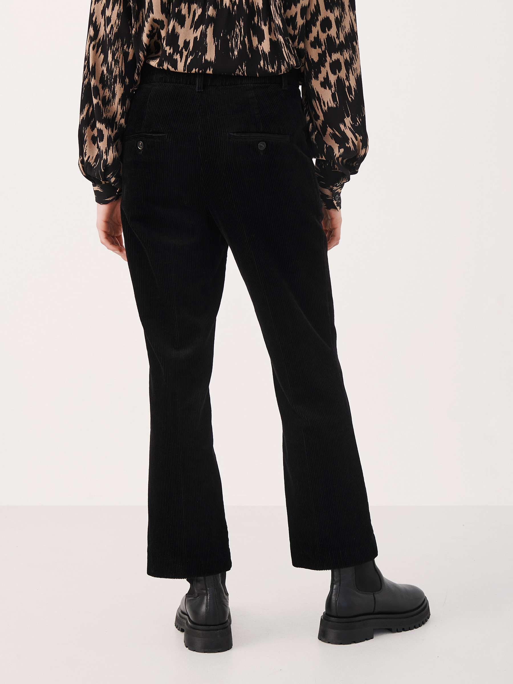 Buy Part Two Misha Plain Corduroy Trousers, Black Online at johnlewis.com