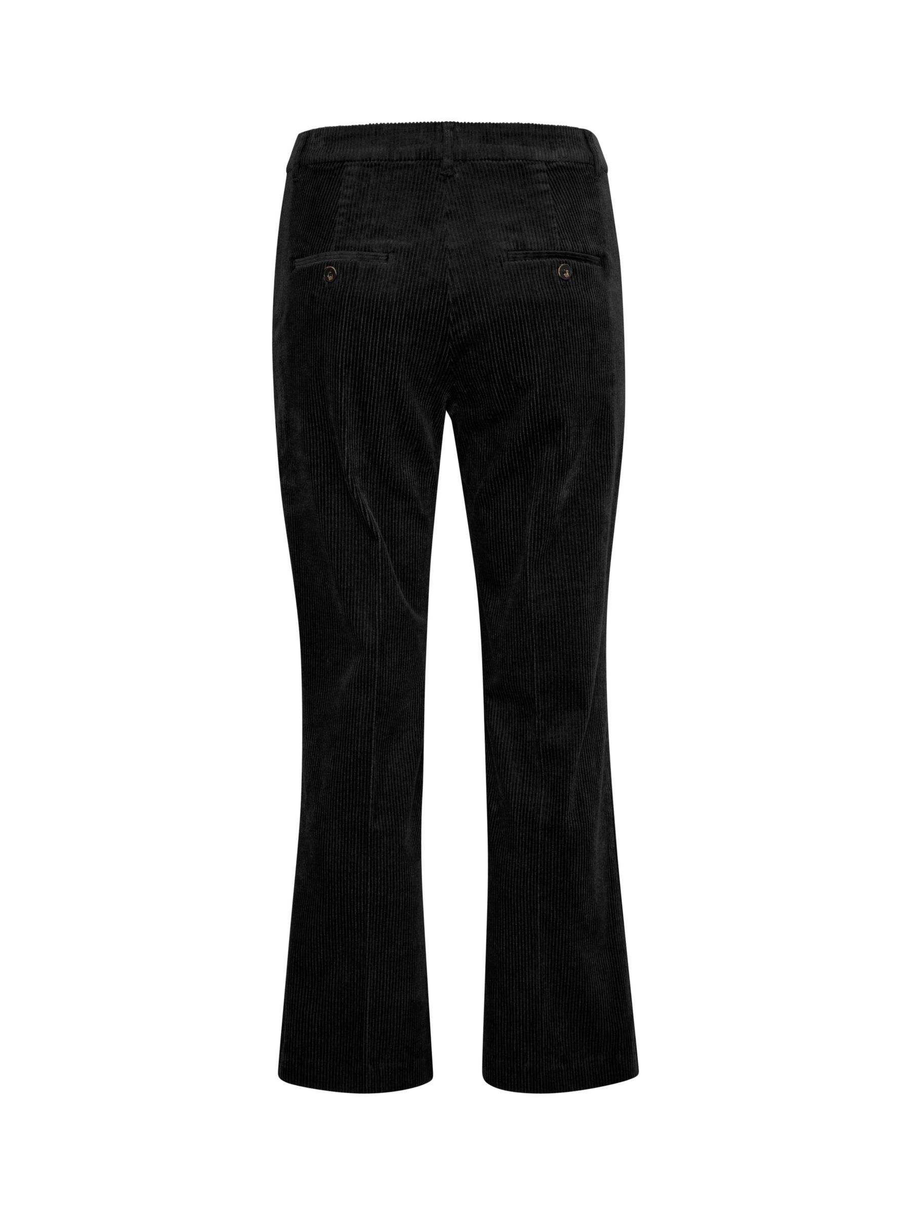 Part Two Misha Plain Corduroy Trousers, Black at John Lewis & Partners