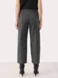 Part Two Ilisan Cropped Check Trousers, Medium Grey