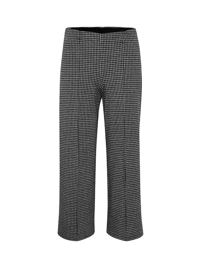Part Two Ilisan Cropped Check Trousers, Medium Grey