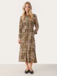 Part Two Shelby Crabapple Leaf Print Midi Shirt Dress, Multi