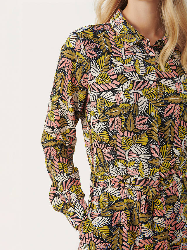 Part Two Shelby Crabapple Leaf Print Midi Shirt Dress, Multi