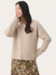 Part Two Carlie Wool Blend Regular Fit Pullover Jumper, Feather Grey